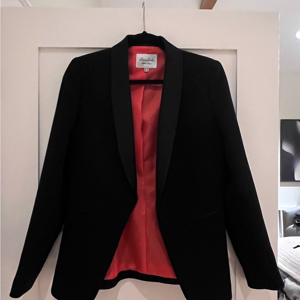 BARILOCHE Alamillo Satin Tuxedo Blazer Size 40 Made in Spain